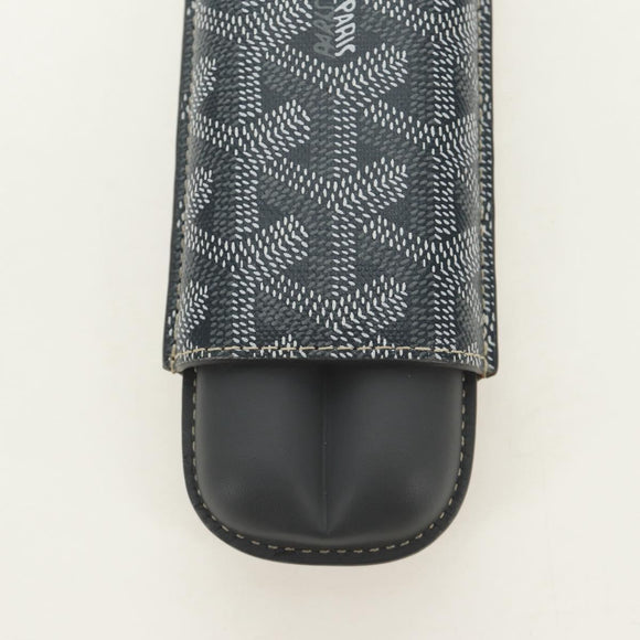 GOYARD Cigarette Case PVC Leather Gray Auth 188319M