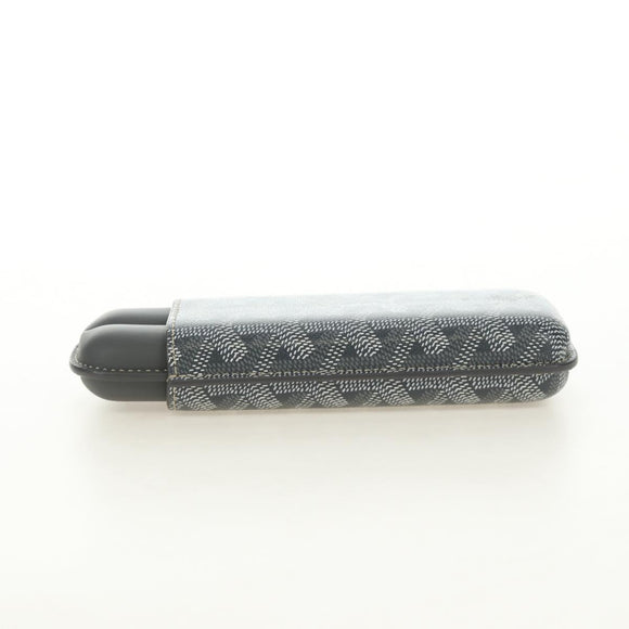 GOYARD Cigarette Case PVC Leather Gray Auth 188319M