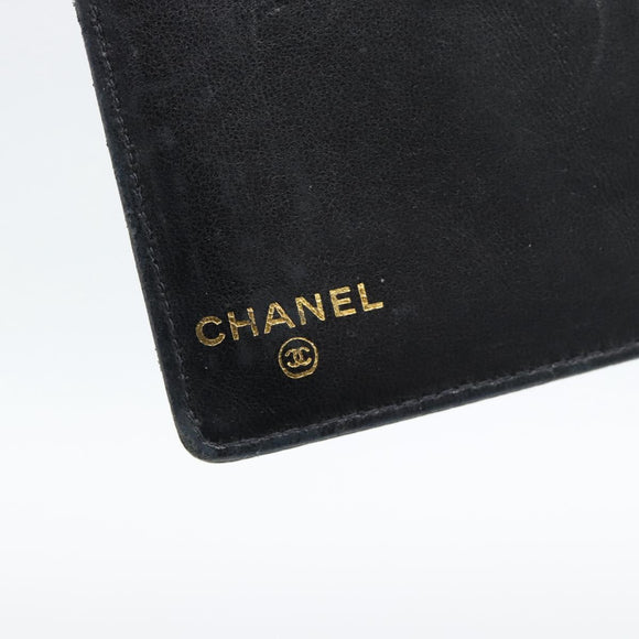 CHANEL Card Case Caviar Skin Black CC Auth 188321M