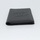 CHANEL Card Case Caviar Skin Black CC Auth 188321M-7