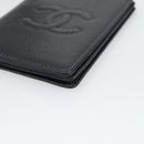 CHANEL Card Case Caviar Skin Black CC Auth 188321M-8