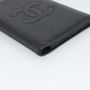 CHANEL Card Case Caviar Skin Black CC Auth 188321M-9