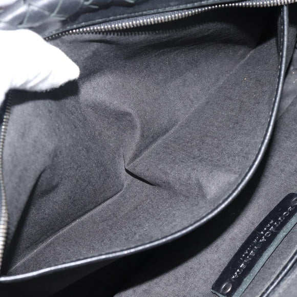 BOTTEGA VENETA INTRECCIATO Clutch Bag Leather Black Auth 188323A