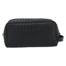 BOTTEGA VENETA INTRECCIATO Clutch Bag Leather Black Auth 188323A-2