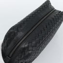 BOTTEGA VENETA INTRECCIATO Clutch Bag Leather Black Auth 188323A-5