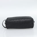 BOTTEGA VENETA INTRECCIATO Clutch Bag Leather Black Auth 188323A-6