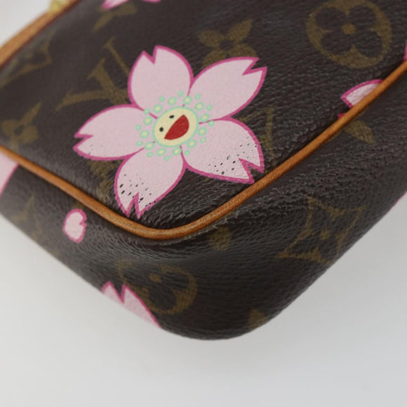 LOUIS VUITTON Monogram Cherry Blossom Pochette Accessoires M92006 Auth 188324A