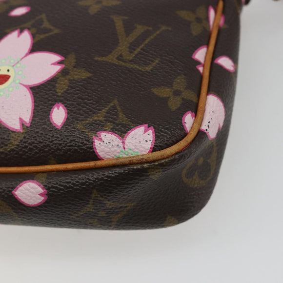 LOUIS VUITTON Monogram Cherry Blossom Pochette Accessoires M92006 Auth 188324A