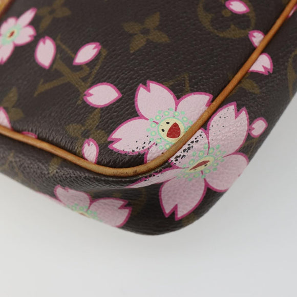 LOUIS VUITTON Monogram Cherry Blossom Pochette Accessoires M92006 Auth 188324A