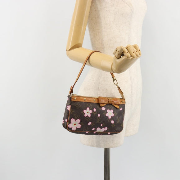 LOUIS VUITTON Monogram Cherry Blossom Pochette Accessoires M92006 Auth 188324A