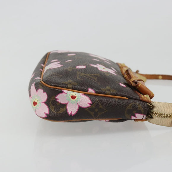 LOUIS VUITTON Monogram Cherry Blossom Pochette Accessoires M92006 Auth 188324A