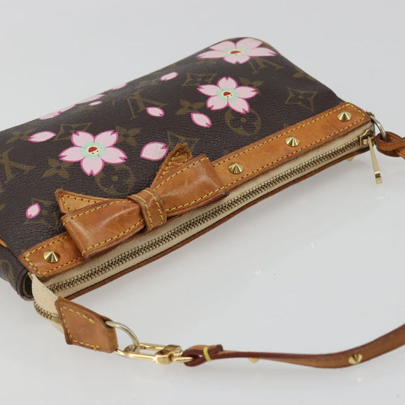 LOUIS VUITTON Monogram Cherry Blossom Pochette Accessoires M92006 Auth 188324A
