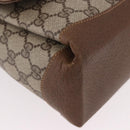 GUCCI GG Supreme Shoulder Bag PVC Beige Gold Auth 188325-10