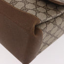 GUCCI GG Supreme Shoulder Bag PVC Beige Gold Auth 188325-11