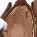GUCCI GG Supreme Shoulder Bag PVC Beige Gold Auth 188325-19