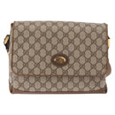 GUCCI GG Supreme Shoulder Bag PVC Beige Gold Auth 188325-2