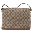 GUCCI GG Supreme Shoulder Bag PVC Beige Gold Auth 188325-3