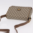 GUCCI GG Supreme Shoulder Bag PVC Beige Gold Auth 188325-6