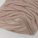 Miu Miu Matelasse Hand Bag Lamb Skin Pink Gold Auth 188328A-14
