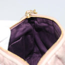 Miu Miu Matelasse Hand Bag Lamb Skin Pink Gold Auth 188328A-19