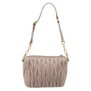 Miu Miu Matelasse Hand Bag Lamb Skin Pink Gold Auth 188328A-2