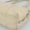 Christian Dior Hand Bag Leather Beige Gold Auth 188329-8