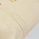 Christian Dior Hand Bag Leather Beige Gold Auth 188329-10
