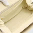 Christian Dior Hand Bag Leather Beige Gold Auth 188329-11
