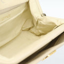 Christian Dior Hand Bag Leather Beige Gold Auth 188329-19