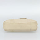 Christian Dior Hand Bag Leather Beige Gold Auth 188329-5