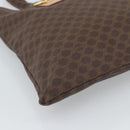 CELINE Macadam Canvas Tote Bag PVC Leather Brown gold Auth 188332A-14