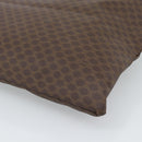 CELINE Macadam Canvas Tote Bag PVC Leather Brown gold Auth 188332A-15