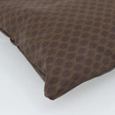 CELINE Macadam Canvas Tote Bag PVC Leather Brown gold Auth 188332A-16