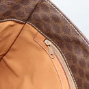 CELINE Macadam Canvas Tote Bag PVC Leather Brown gold Auth 188332A-20