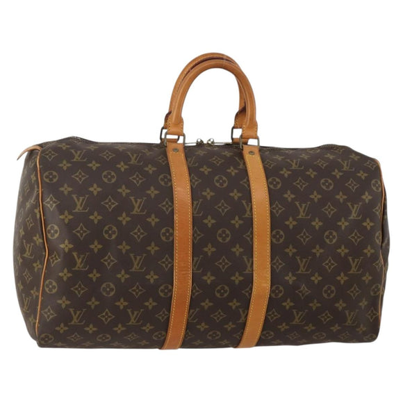 LOUIS VUITTON Monogram Keepall 50 Boston Bag M41426 LV Auth 188334