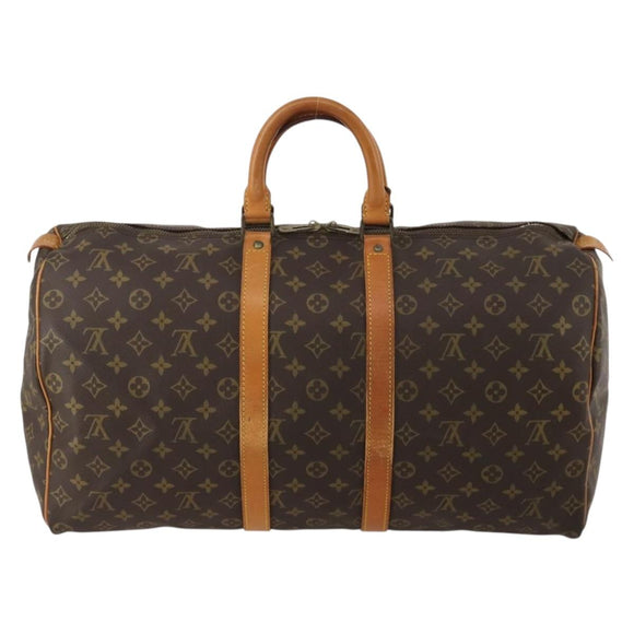 LOUIS VUITTON Monogram Keepall 50 Boston Bag M41426 LV Auth 188334