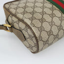 GUCCI GG Supreme Shoulder Bag PVC Beige Auth 188336-16