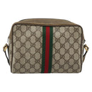 GUCCI GG Supreme Shoulder Bag PVC Beige Auth 188336-2