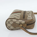 GUCCI GG Supreme Shoulder Bag PVC Beige Auth 188336-4