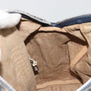 Christian Dior Trotter Canvas Boston Bag Navy Silver Auth 188337-18