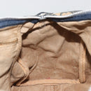 Christian Dior Trotter Canvas Boston Bag Navy Silver Auth 188337-19