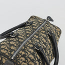 Christian Dior Trotter Canvas Boston Bag Navy Silver Auth 188337-6