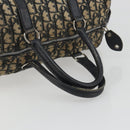 Christian Dior Trotter Canvas Boston Bag Navy Silver Auth 188337-7