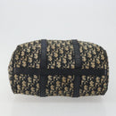 Christian Dior Trotter Canvas Boston Bag Navy Silver Auth 188337-5