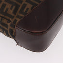 FENDI Zucca Canvas Tote Bag Black Brown Auth 188339A-9