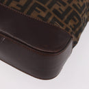 FENDI Zucca Canvas Tote Bag Black Brown Auth 188339A-14
