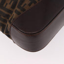FENDI Zucca Canvas Tote Bag Black Brown Auth 188339A-15