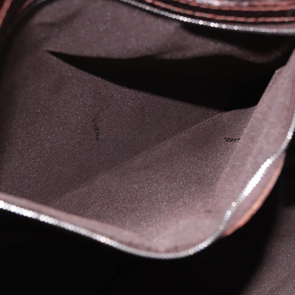 FENDI Zucca Canvas Tote Bag Black Brown Auth 188339A