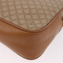 CELINE Macadam Canvas Shoulder Bag PVC Beige Gold Auth 188342A-13