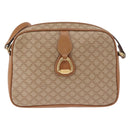 CELINE Macadam Canvas Shoulder Bag PVC Beige Gold Auth 188342A-2